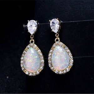 Betsey Johnson Vintage Opal Style Earrings